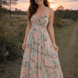 H&M Floral Maxi Dress in Soft Pastels